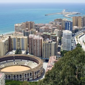 Blick auf Málaga
