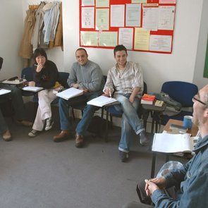 Teilnehmer im Sprachunterricht