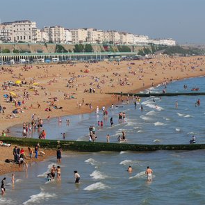 Der Strand in Brighton